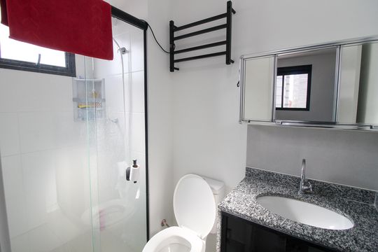 Banheiro do Quarto 1 de apartamento à venda com 1 quarto, 29m² em Butantã, São Paulo