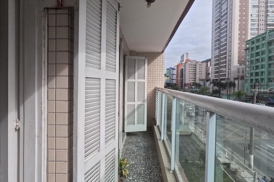 Varanda da Sala de apartamento para alugar com 2 quartos, 90m² em José Menino, Santos