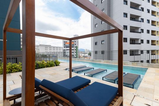 Área comum - Piscina de kitnet/studio para alugar com 1 quarto, 27m² em Tucuruvi, São Paulo