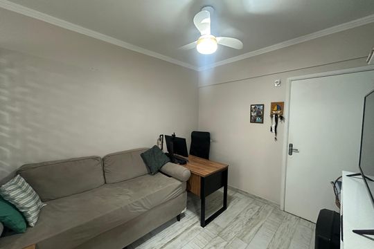 Sala de apartamento para alugar com 1 quarto, 32m² em Centro, São Vicente