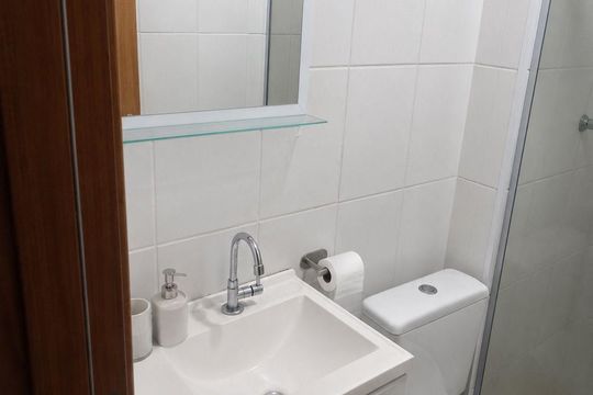 Banheiro de apartamento para alugar com 2 quartos, 42m² em Jardim Jose Sampaio Junior, Ribeirão Preto