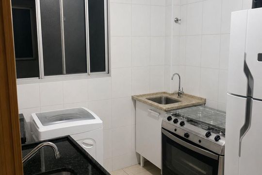 Cozinha de apartamento para alugar com 2 quartos, 42m² em Jardim Jose Sampaio Junior, Ribeirão Preto