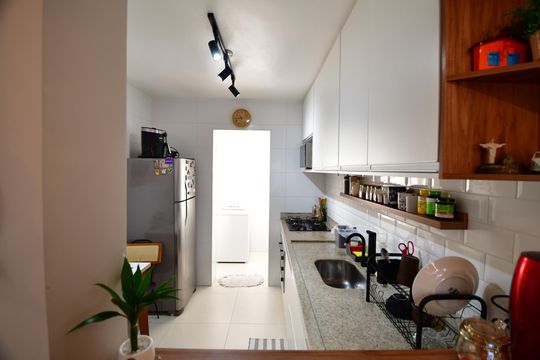 Cozinha de apartamento para alugar com 2 quartos, 56m² em Jardim Alto da Barra, Campinas