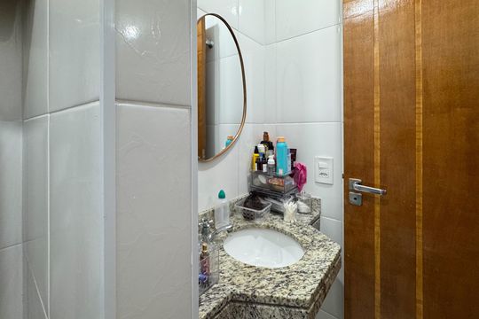 Banheiro - Suíte de apartamento à venda com 2 quartos, 155m² em Jardim Santo Ignacio, São Bernardo do Campo