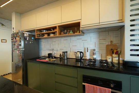 Cozinha de apartamento à venda com 2 quartos, 87m² em Jardim Bela Vista, Santo André