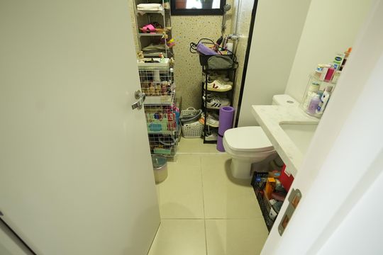 Banheiro da Suíte de apartamento à venda com 2 quartos, 87m² em Jardim Bela Vista, Santo André