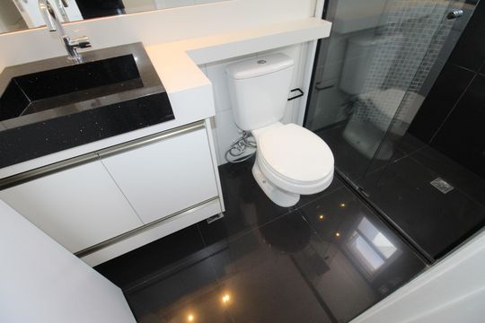 Banheiro da Suíte de apartamento para alugar com 3 quartos, 90m² em Jardim Sul, São José dos Campos