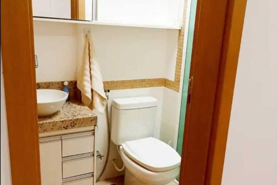 Banheiro de apartamento para alugar com 1 quarto, 39m² em Morada da Colina, Uberlândia