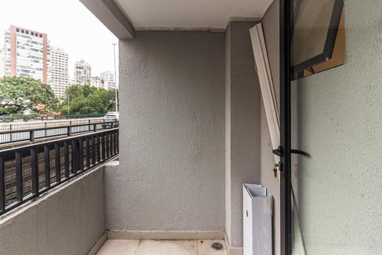 Varanda do Studio de kitnet/studio à venda com 1 quarto, 25m² em Campos Elíseos, São Paulo