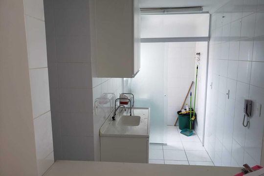 Cozinha de apartamento à venda com 2 quartos, 56m² em Vila Alpina, Santo André