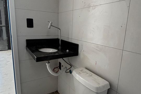 Banheiro da Suíte de apartamento à venda com 3 quartos, 148m² em Vila América, Santo André