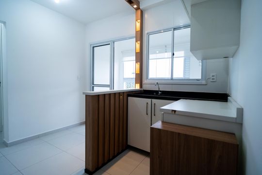 Cozinha de apartamento para alugar com 2 quartos, 54m² em Vila Santana, Sorocaba
