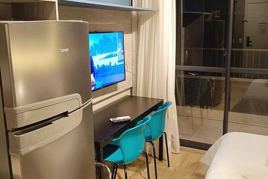 Cozinha de kitnet/studio para alugar com 1 quarto, 26m² em Perdizes, São Paulo