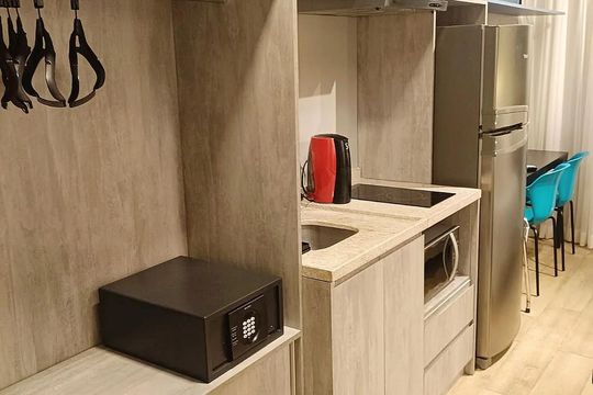Cozinha de kitnet/studio para alugar com 1 quarto, 26m² em Perdizes, São Paulo