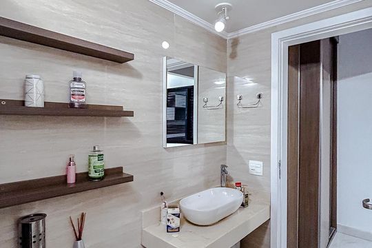 Banheiro da Suíte 2 de apartamento à venda com 5 quartos, 120m² em Tatuapé, São Paulo