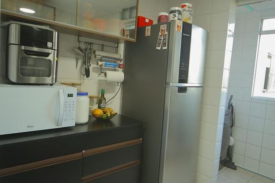 Cozinha  de apartamento à venda com 2 quartos, 54m² em Santa Terezinha, São Bernardo do Campo