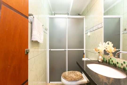 Banheiro de apartamento para alugar com 2 quartos, 50m² em Conjunto Habitacional Barro Branco Ii, São Paulo
