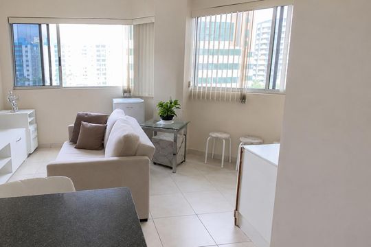 Sala de apartamento para alugar com 1 quarto, 40m² em Águas Claras, Brasília