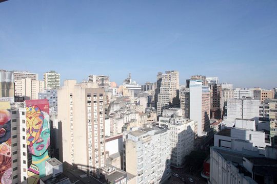Área Comum - Rooftop Vista de kitnet/studio à venda com 1 quarto, 20m² em Centro Histórico, Porto Alegre