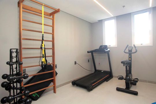 Área Comum - Rooftop Academia de kitnet/studio à venda com 1 quarto, 23m² em Centro Histórico, Porto Alegre