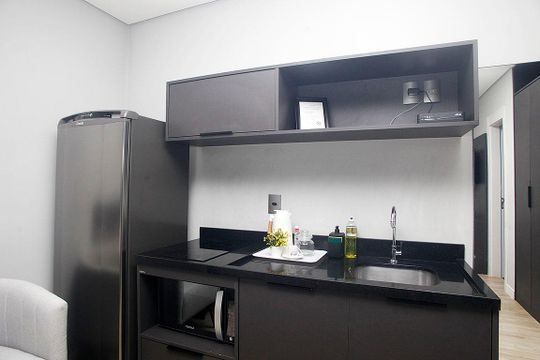 Studio - Cozinha de kitnet/studio à venda com 1 quarto, 23m² em Centro Histórico, Porto Alegre