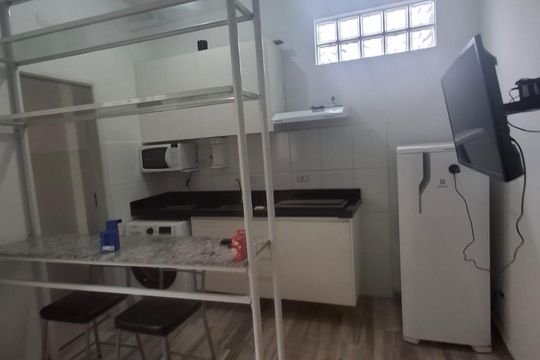 Cozinha americana de kitnet/studio para alugar com 1 quarto, 21m² em Brás, São Paulo