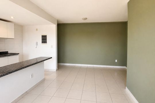 Sala - Cozinha de apartamento para alugar com 3 quartos, 76m² em Jardim Atlantico, Goiânia