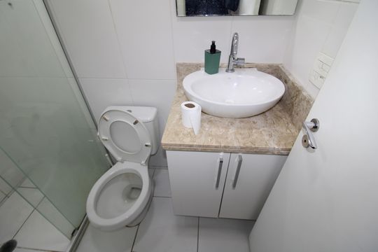 Banheiro de kitnet/studio à venda com 1 quarto, 21m² em Santana, São Paulo