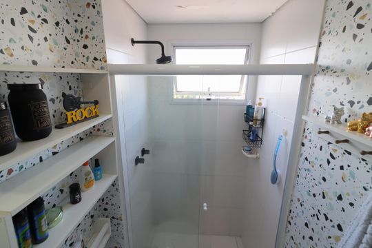 Banheiro da Suíte 2 de apartamento à venda com 3 quartos, 140m² em Presidente Altino, Osasco