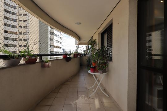 Varanda da Sala de apartamento à venda com 3 quartos, 143m² em Vila Assunção, Santo André