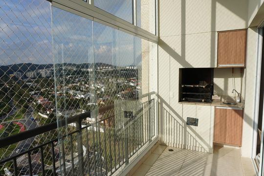 Varanda da sala de apartamento à venda com 2 quartos, 94m² em Campo Belo, Santana de Parnaíba