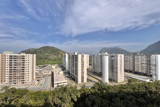 Sala - Vista de apartamento para alugar com 2 quartos, 55m² em Vargem Grande, Rio de Janeiro