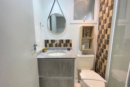 Banheiro 1 de apartamento para alugar com 3 quartos, 63m² em Vila Butantã, São Paulo