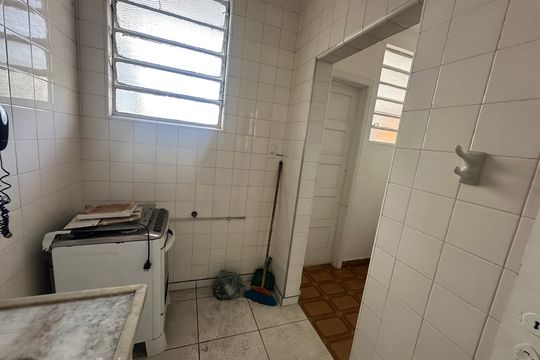 Cozinha de apartamento para alugar com 1 quarto, 78m² em Centro, São Vicente