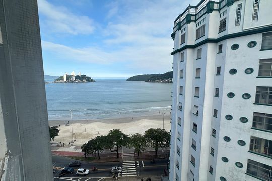 Vista da Sala de apartamento para alugar com 1 quarto, 78m² em Centro, São Vicente