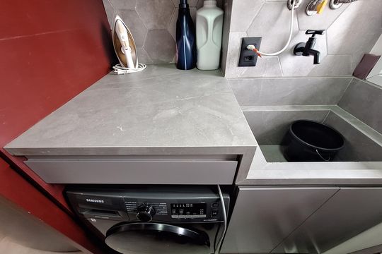 Área de Serviço de apartamento à venda com 2 quartos, 62m² em Vila Apiai, Santo André