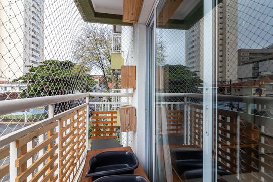 Varanda da Sala de apartamento à venda com 1 quarto, 40m² em Vila Dom Pedro Ii, São Paulo