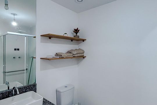 Banheiro de kitnet/studio à venda com 1 quarto, 25m² em Penha de França, São Paulo