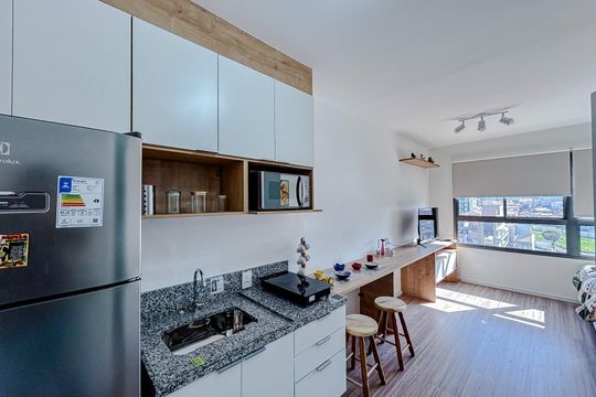 Cozinha de kitnet/studio para alugar com 1 quarto, 25m² em Penha de França, São Paulo