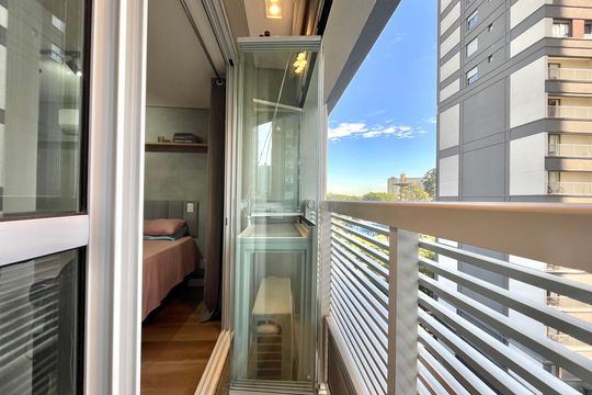 Varanda de kitnet/studio à venda com 1 quarto, 26m² em Vila Clementino, São Paulo