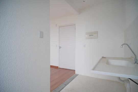 Cozinha de apartamento para alugar com 2 quartos, 44m² em Feitoria, São Leopoldo