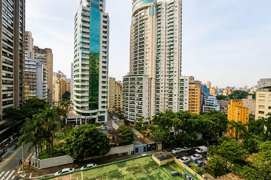 Vista da Sala de apartamento para alugar com 3 quartos, 100m² em Consolação, São Paulo