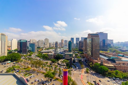 Vista Rooftop de kitnet/studio à venda com 1 quarto, 25m² em Vila Cordeiro, São Paulo