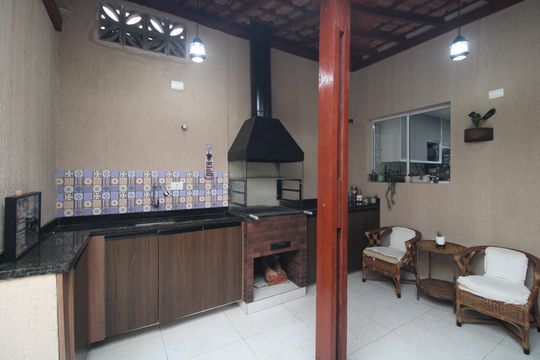 Área comum - Churrasqueira de casa para alugar com 2 quartos, 90m² em Vila Represa, São Paulo
