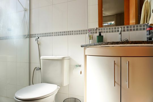 Banheiro da Suíte de apartamento à venda com 3 quartos, 86m² em Sagrada Família, Belo Horizonte