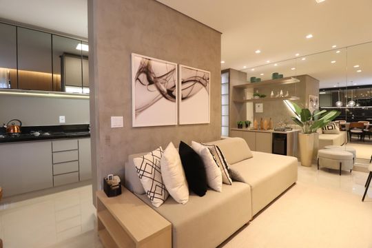 Sala de apartamento para alugar com 2 quartos, 72m² em Cazeca, Uberlândia