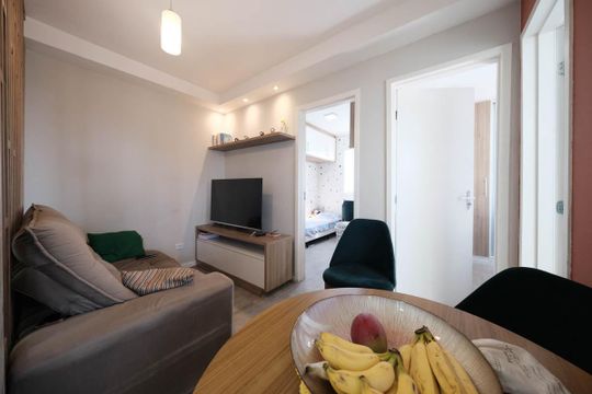 Sala/Cozinha de apartamento à venda com 2 quartos, 40m² em Vila Nhocuné, São Paulo