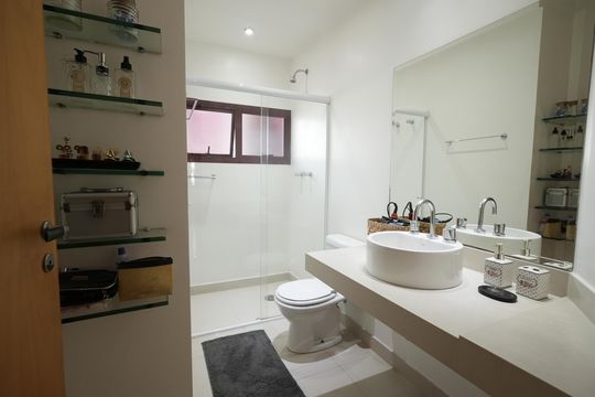 Banheiro Social de apartamento à venda com 3 quartos, 110m² em Jardim, Santo André