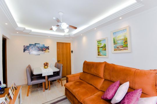 Sala de apartamento à venda com 1 quarto, 48m² em Cocaia, Guarulhos
