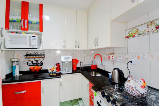 Cozinha de apartamento à venda com 1 quarto, 48m² em Cocaia, Guarulhos
